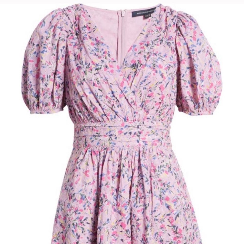 French Connection Puff Sleeve Floral Dress